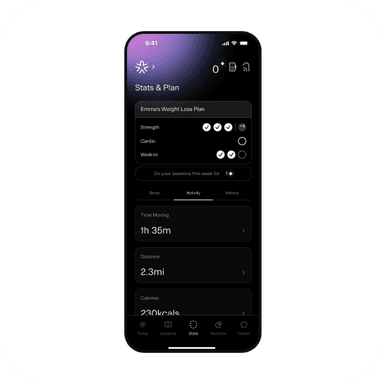 Image of phone with of AlterMe’s mobile app on the screen