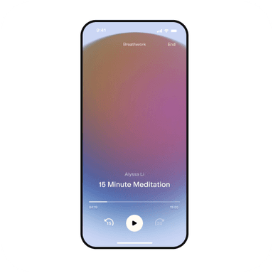 Image of phone with of AlterMe’s mobile app on the screen